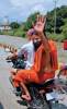 Swami Ramdev On bike